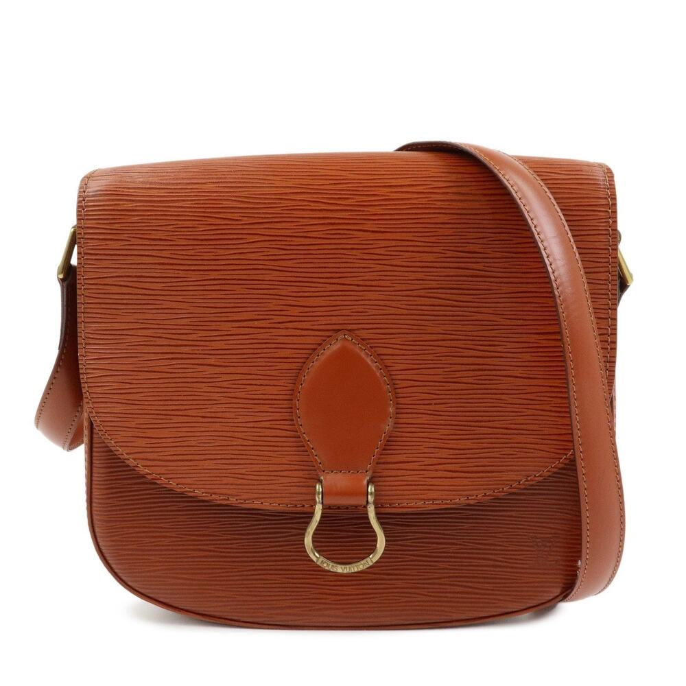 Louis Vuitton Epi Leather Saint Cloud Shoulder Bag Brown
